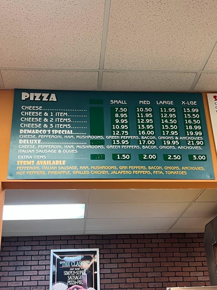 DeMarco's Pizza Cafe Menu image 1